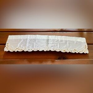 Collections Etc Ivory Lace Trim  Valance Curtains Set - 78"x13"